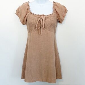 ALTAR’D STATE Off the Shoulder Mini Dress Mocha Medium